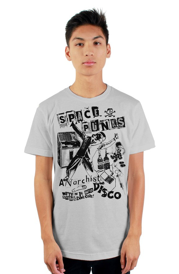 Space Punks Redux Signature Seriessilver-grey mens t shirt