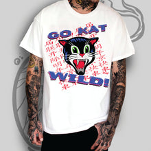 Load image into Gallery viewer, Go Cat Wild Japanese Rockabilly T Shirt Men&#39;s (White)
