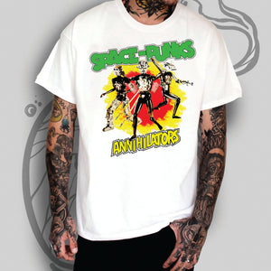 Space Punks #6 Annihilators white mens t shirt