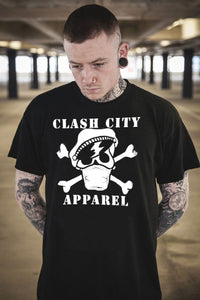 Clash City Apparel  Covid Skull tultex mens t shirt