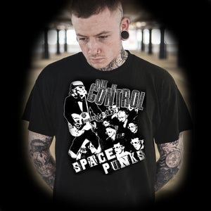 Space Punks Out Of control black mens t shirt